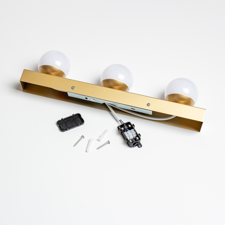 BRILAGI - SET 2x LED Aplică de perete pentru baie HOLLYWOOD 3xLED/3W/230V 39 cm IP44 aurie