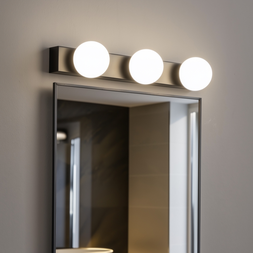 BRILAGI - Set 2x LED aplică de perete pentru baie HOLLYWOOD 3xLED/3W/230V 39 cm IP44 neagră