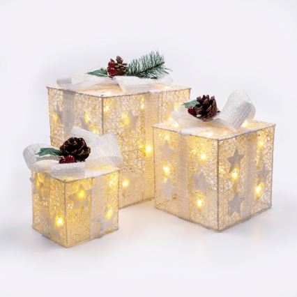 BRILAGI - Set cu 3 LED-uri, decorațiuni de Crăciun pentru exterior, LED/230V IP44, cadouri