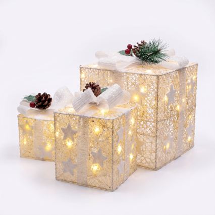 BRILAGI - Set cu 3 LED-uri, decorațiuni de Crăciun pentru exterior, LED/230V IP44, cadouri