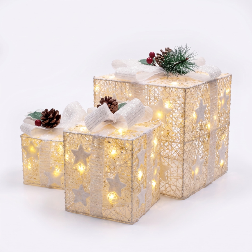 BRILAGI - Set cu 3 LED-uri, decorațiuni de Crăciun pentru exterior, LED/230V IP44, cadouri