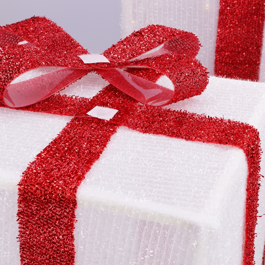 Brilagi - Set de 3 decorațiuni LED de Crăciun pentru exterior, 2,6 W, alimentare 3x AA, IP44, cadouri