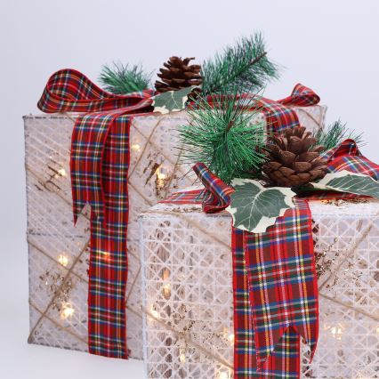 Brilagi - Set de 3 decorațiuni LED de Crăciun pentru exterior, LED/230V IP44, cadouri