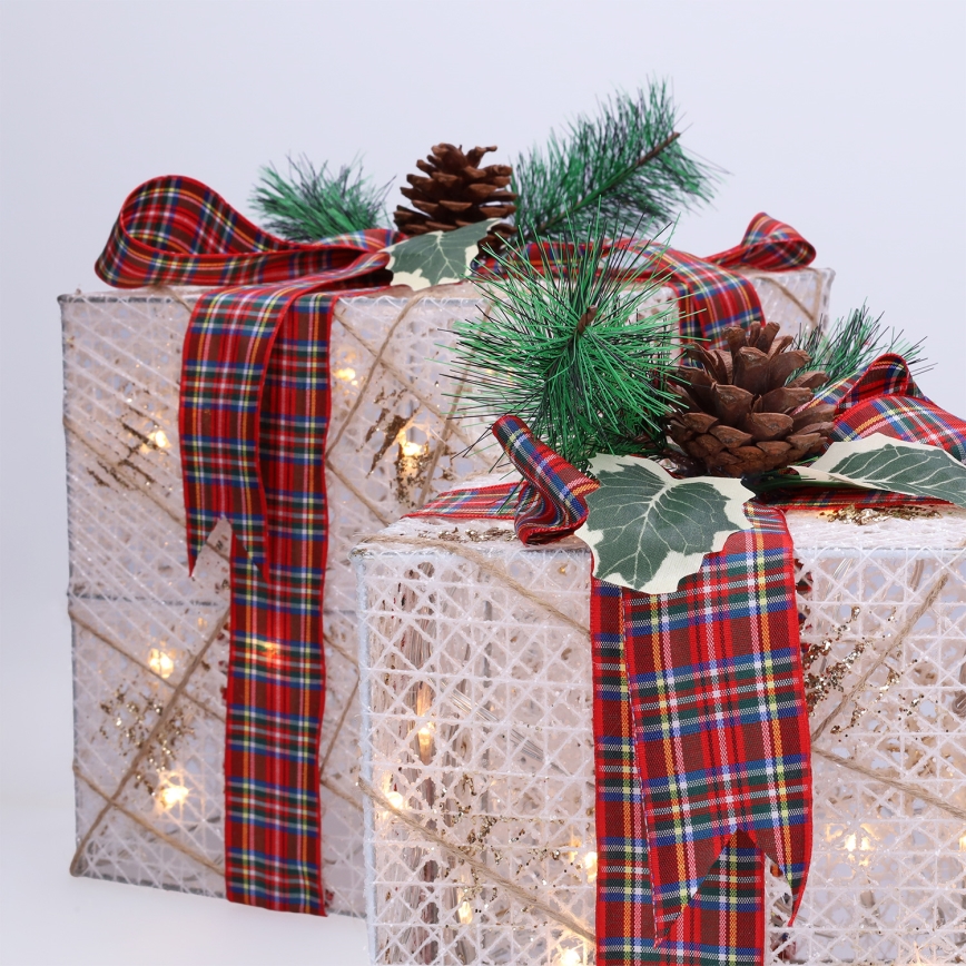 Brilagi - Set de 3 decorațiuni LED de Crăciun pentru exterior, LED/230V IP44, cadouri