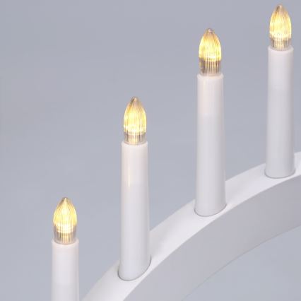 BRILAGI - sfeșnic de Crăciun cu LED, 7xLED/2xAA, alb