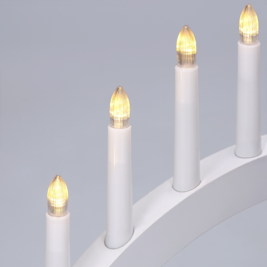 BRILAGI - sfeșnic de Crăciun cu LED, 7xLED/2xAA, alb