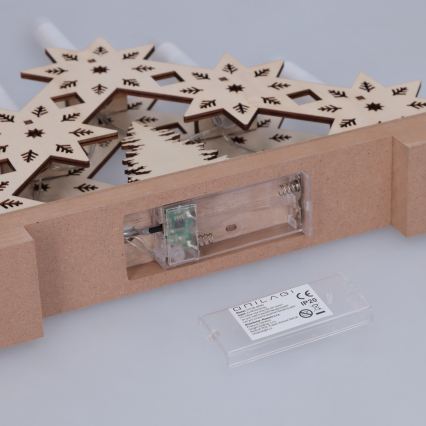 BRILAGI - Sfeșnic LED de Crăciun 5xLED/2xAA bej
