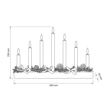BRILAGI - Sfesnic LED de Crăciun 7xLED/2xAA bej/alb