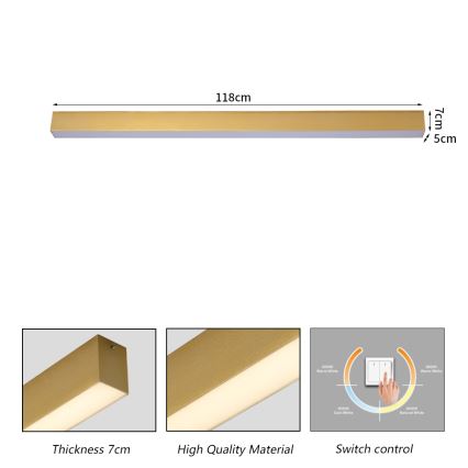 Brilagi - Plafonieră LED pentru baie SLEEKLINE LED/40W/230V 3000/4500/6000K auriu IP44