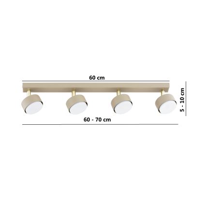 Brilagi - Spot 4xGX53/12W/230V, bej