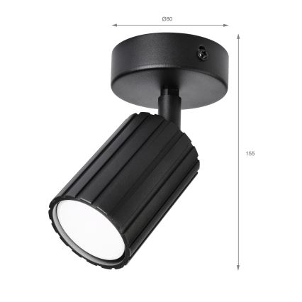 Brilagi - Spot aplicat CRISPINA 1xGU10/10W/230V negru