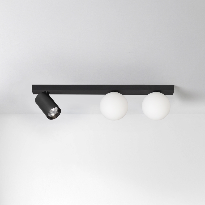 Brilagi - Spot aplicat SELE BALL 1xGU10/30W/230V + 2xG9/10W, negru