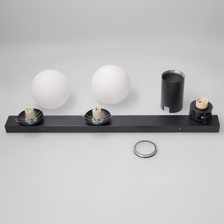 Brilagi - Spot aplicat SELE BALL 1xGU10/30W/230V + 2xG9/10W, negru