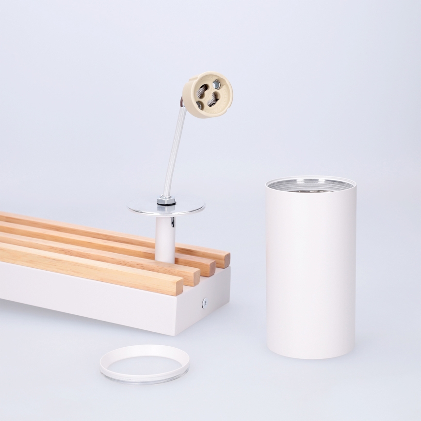 Brilagi - Spot aplicat SELE WOOD ACOUSTIC 3xGU10/30W/230V alb/lemn