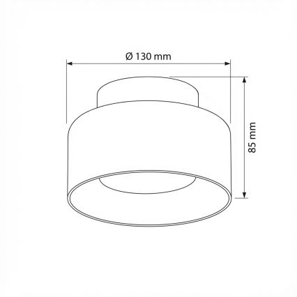 Brilagi - Spot AURA LUX 1xGX53/30W/230V, Ø 13 cm, negru/fumuriu