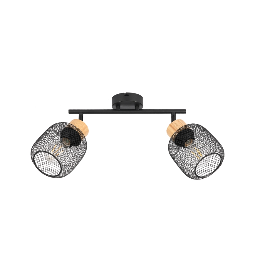 Brilagi - Spot BASKLITE 2x E27, 15W, 230V, lemn/negru