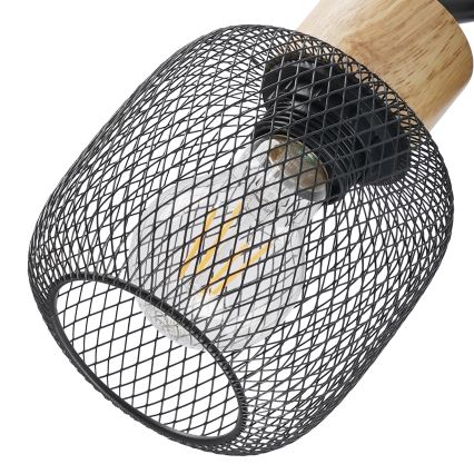 Brilagi - Spot BASKLITE 3xE27/15W/230V lemn/negru