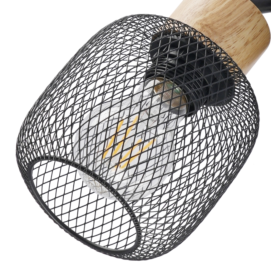 Brilagi - Spot BASKLITE 3xE27/15W/230V lemn/negru