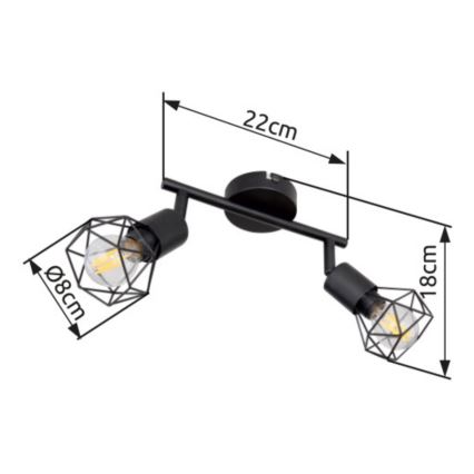 Brilagi - Spot CAGE 2x E14, 40W, 230V