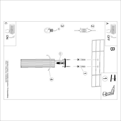 Brilagi - Spot CRESTO 1xGU10/10W/230V 30 cm roșu