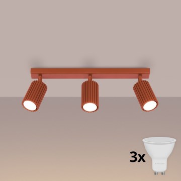 Brilagi - Spot CRESTO 3xGU10/10W/230V roșu
