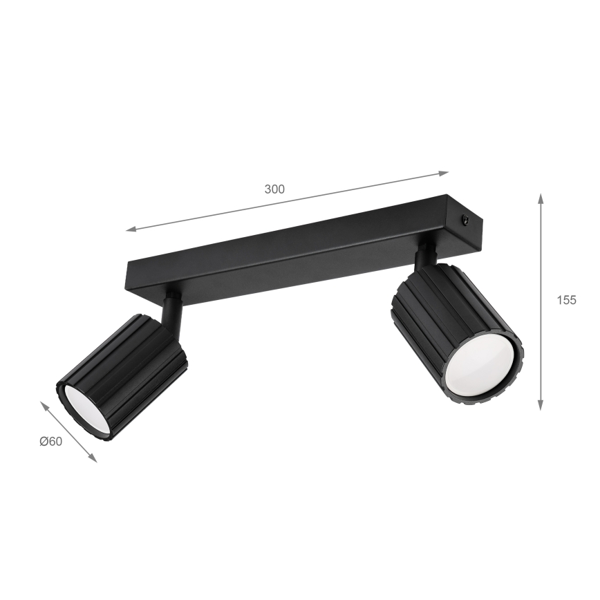 Brilagi - Spot CRISPINA 2xGU10/10W/230V negru