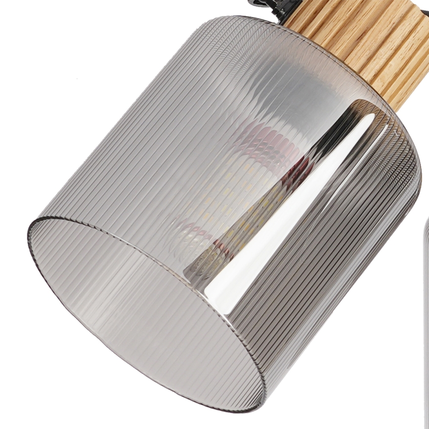 Brilagi - Spot HYGGE 3xE14/15W/230V lemn/sticlă fumurie