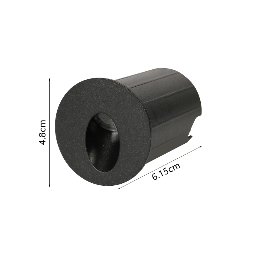 Brilagi - Spot încastrat pentru exterior STAIRDOT LED/2W/230V, negru, IP65, rotund