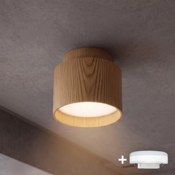 BRILAGI - Spot LED BACKLIT 1xGX53/15W/230V + LED/3W diam. 8 cm, decor de stejar