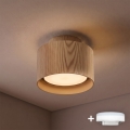 BRILAGI - Spot LED BACKLIT 1xGX53/15W/230V + LED/3W Ø 10 cm decor stejar