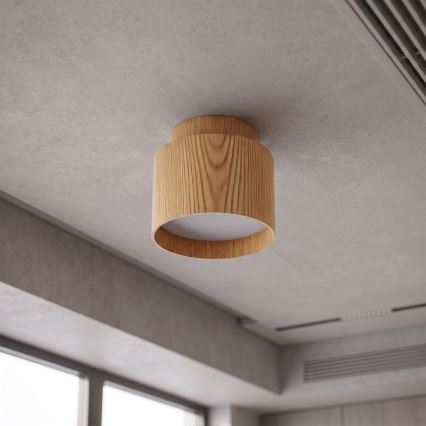 BRILAGI - Spot LED BACKLIT 1xGX53/15W/230V + LED/3W diam. 8 cm, decor de stejar