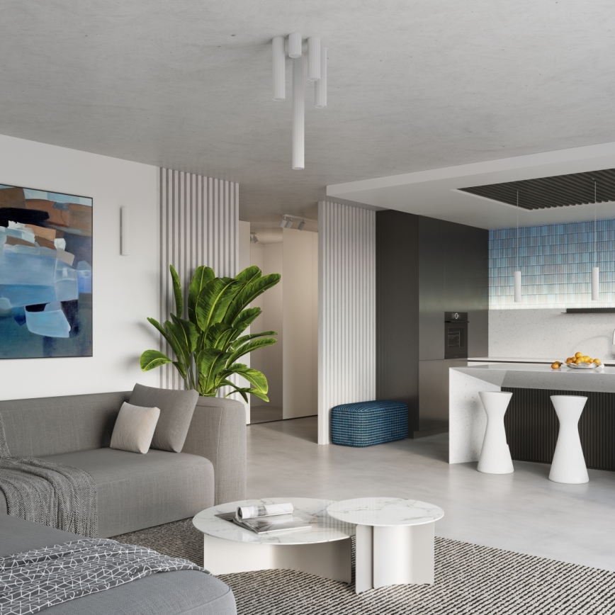 Brilagi - Spot LED CRESTO, 1x GU10, 10 W, 230 V, 20 cm, alb