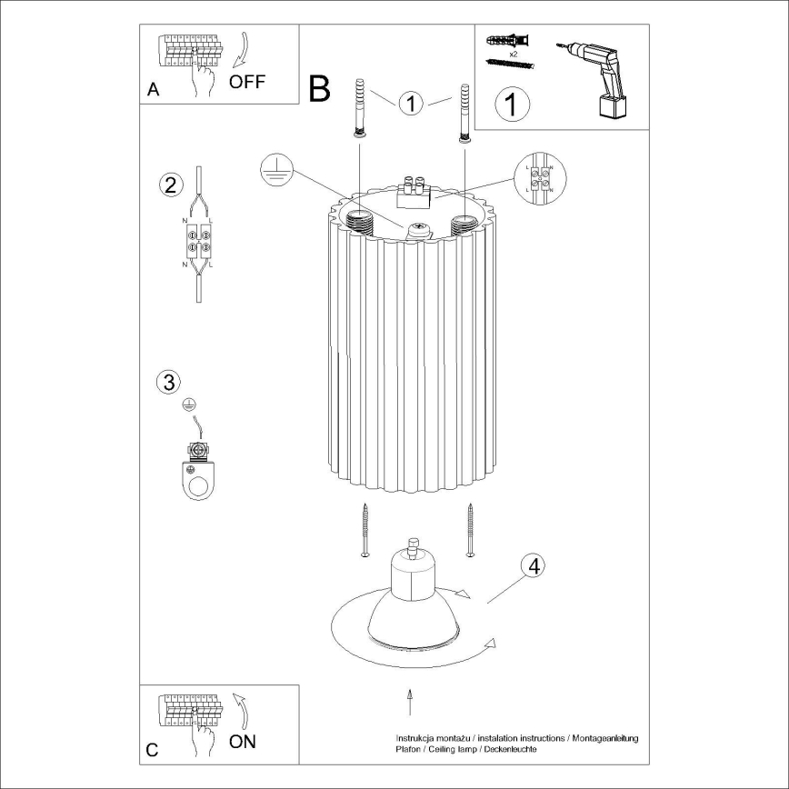 Brilagi - Spot LED CRESTO 1xGU10/10W/230V 10 cm crem