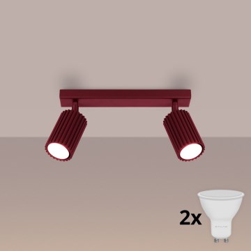 Brilagi - Spot LED CRESTO, 2x GU10, 10W, 230V, bordo
