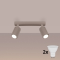 Brilagi - Spot LED CRESTO, 2x GU10, 10W, 230V, taupe