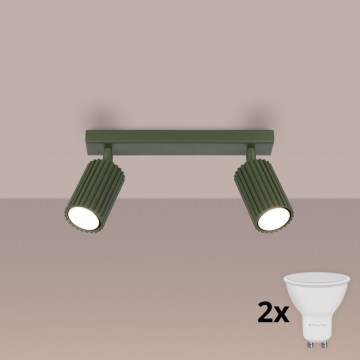 Brilagi - Spot LED CRESTO, 2x GU10/10W/230V, verde