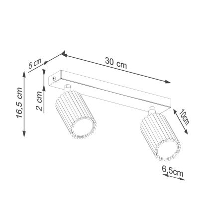 Brilagi - Spot LED CRESTO 2xGU10/10W/230V, maro