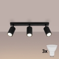 Brilagi - Spot LED CRESTO, 3x GU10/10W/230V, negru
