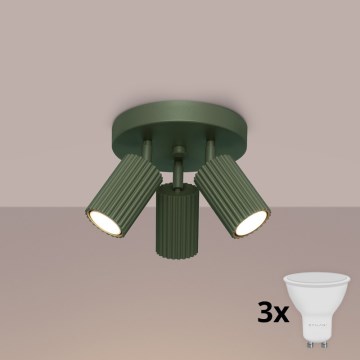 Brilagi - Spot LED CRESTO 3x GU10/10W/230V verde
