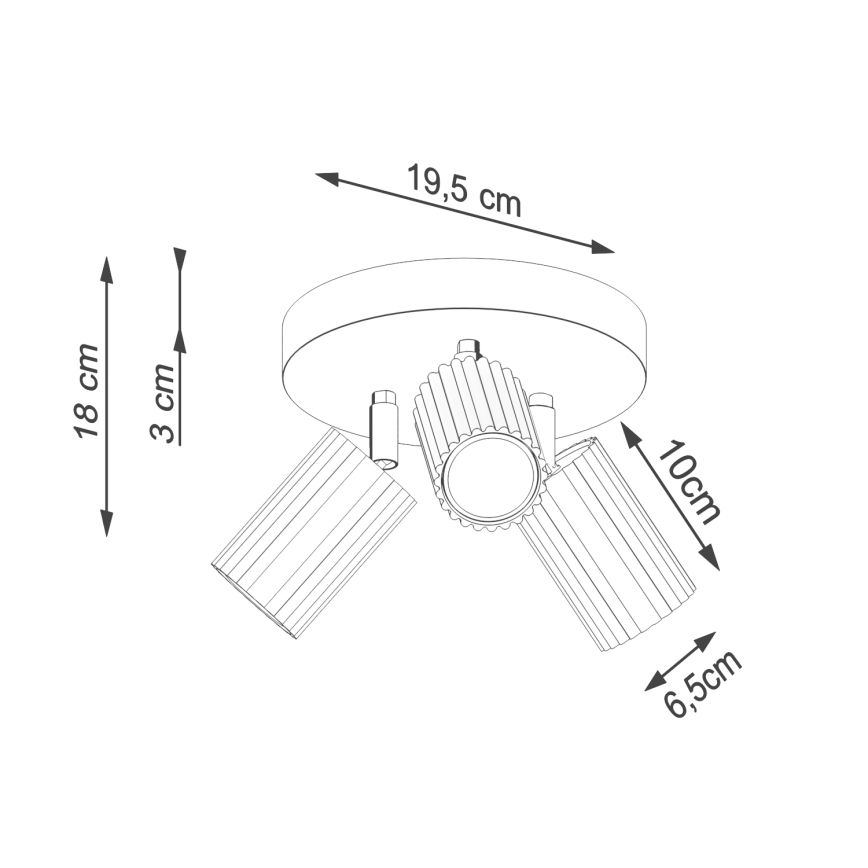 Brilagi - Spot LED CRESTO 3xGU10/10W/230V negru