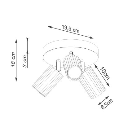 Brilagi - Spot LED CRESTO 3xGU10/10W/230V, roz