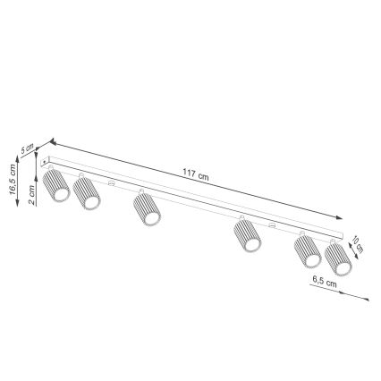 Brilagi - Spot LED CRESTO 6x GU10/10W/230V maro