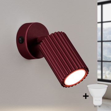 Brilagi - Spot LED de perete CRESTO 1xGU10/10W/230V vișiniu