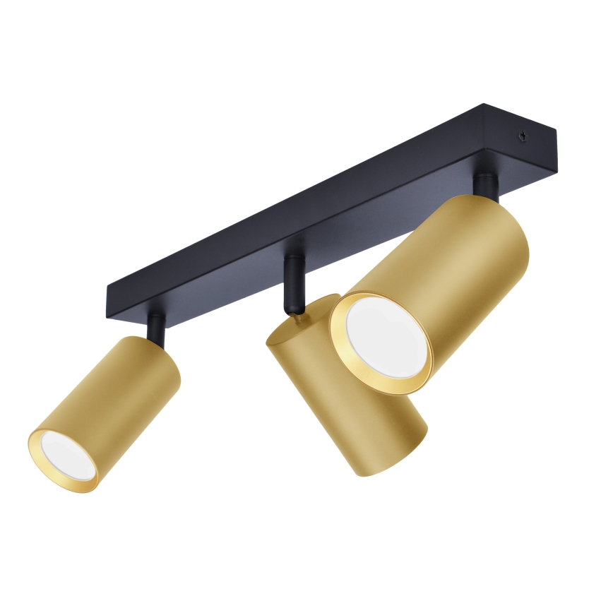 Brilagi - Spot LED RGBW dimerizabil SELE GOLDEN 3xGU10/4,8W/230V/3000K negru/auriu + telecomandă