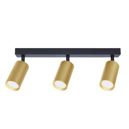 Brilagi - Spot LED RGBW dimerizabil SELE GOLDEN 3xGU10/4,8W/230V/3000K negru/auriu + telecomandă