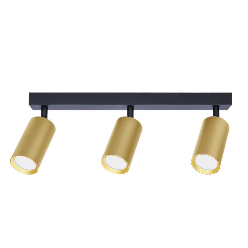 Brilagi - Spot LED RGBW dimerizabil SELE GOLDEN 3xGU10/4,8W/230V/3000K negru/auriu + telecomandă