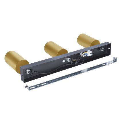 Brilagi - Spot LED RGBW dimerizabil SELE GOLDEN 3xGU10/4,8W/230V/3000K negru/auriu + telecomandă