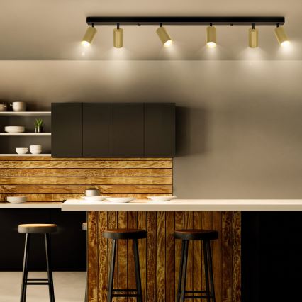 Brilagi - Spot LED RGBW dimerizabil SELE GOLDEN 6xGU10/6,5W/230V 2700-6500K negru/auriu