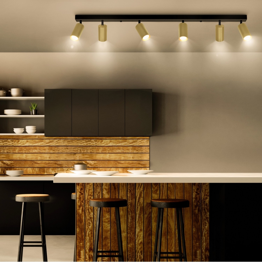 Brilagi - Spot LED RGBW dimerizabil SELE GOLDEN 6xGU10/6,5W/230V 2700-6500K negru/auriu