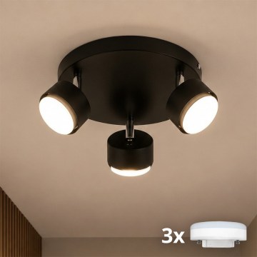 Brilagi - Spot LED MONO, 3 x GX53, 30 W, 230 V, negru